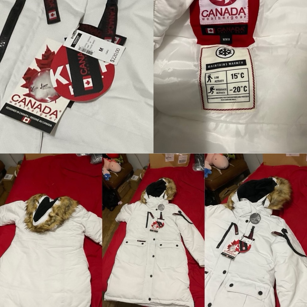 It’s a Canada coat it’s original price is 210 have it in white an black